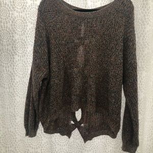 Multicolor express sweater with back detail